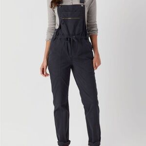 Duluth Trading Co Women's Dark Gray Blue Square Ripstop Overalls